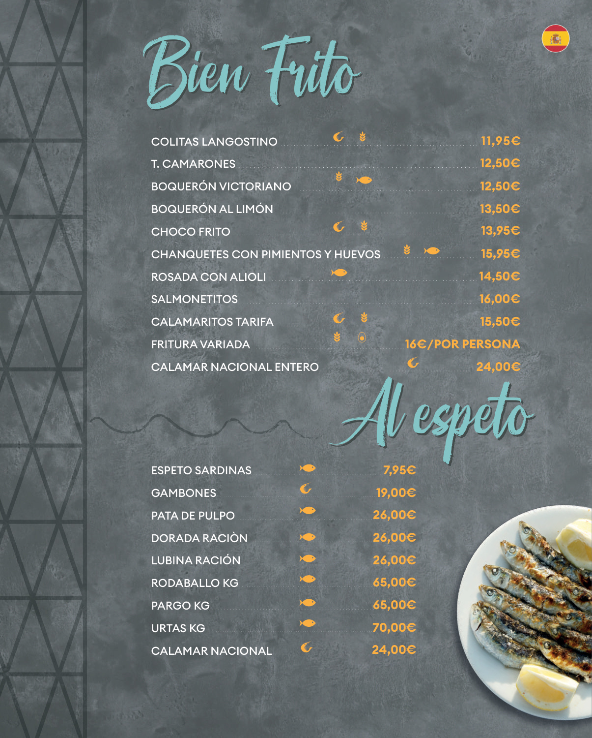 Página 4 de la carta de La Caleta Beach Club Torremolinos